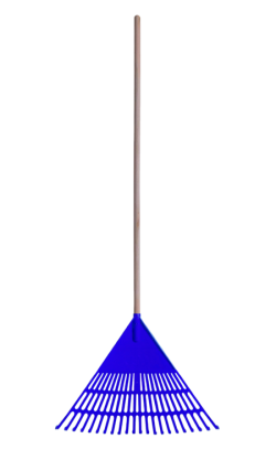 Plastic Rake - Geo 7 Star (big)-Blue