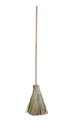 Grass Broom With Pine Stick